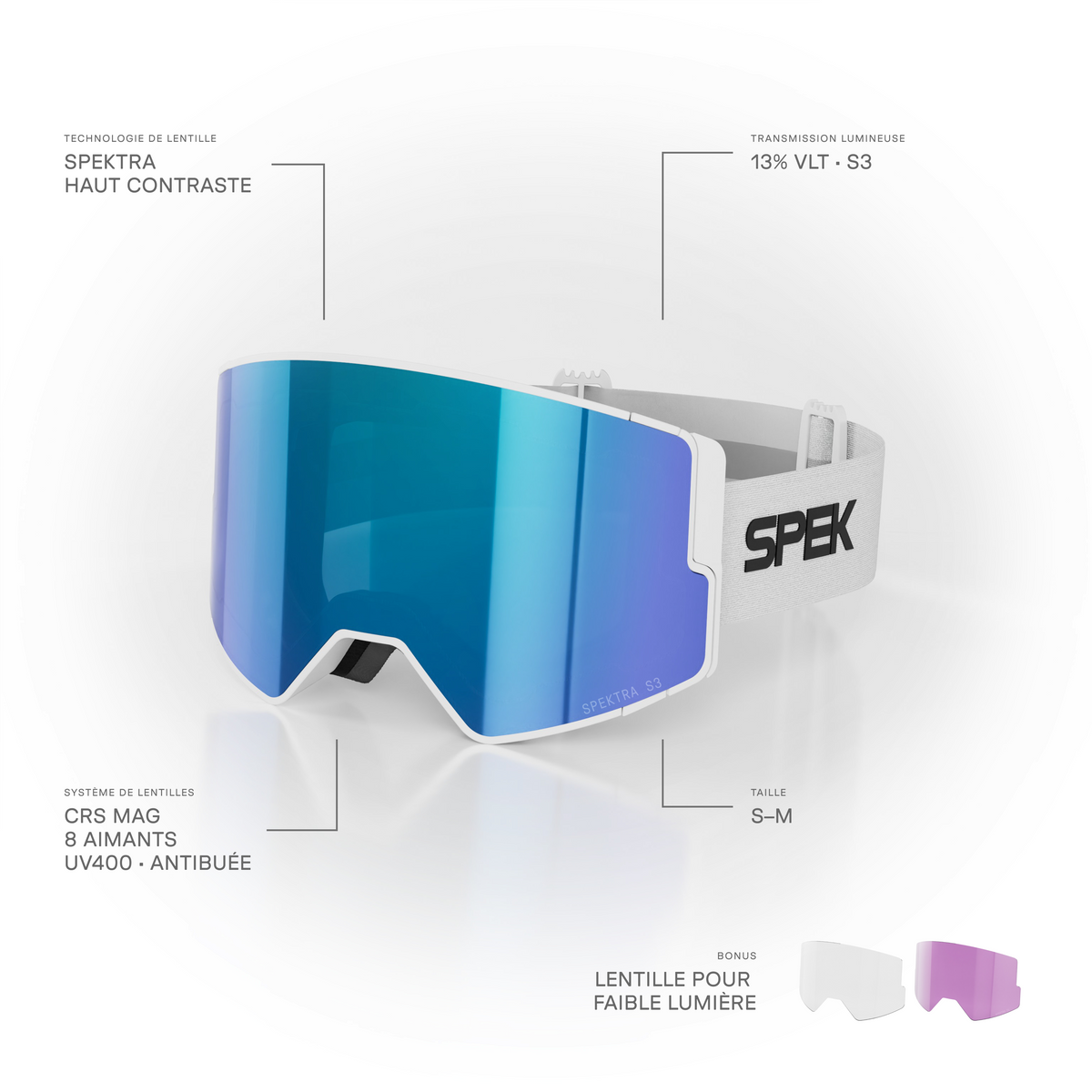 EDGE white frame / GLACIER — English feature infographic