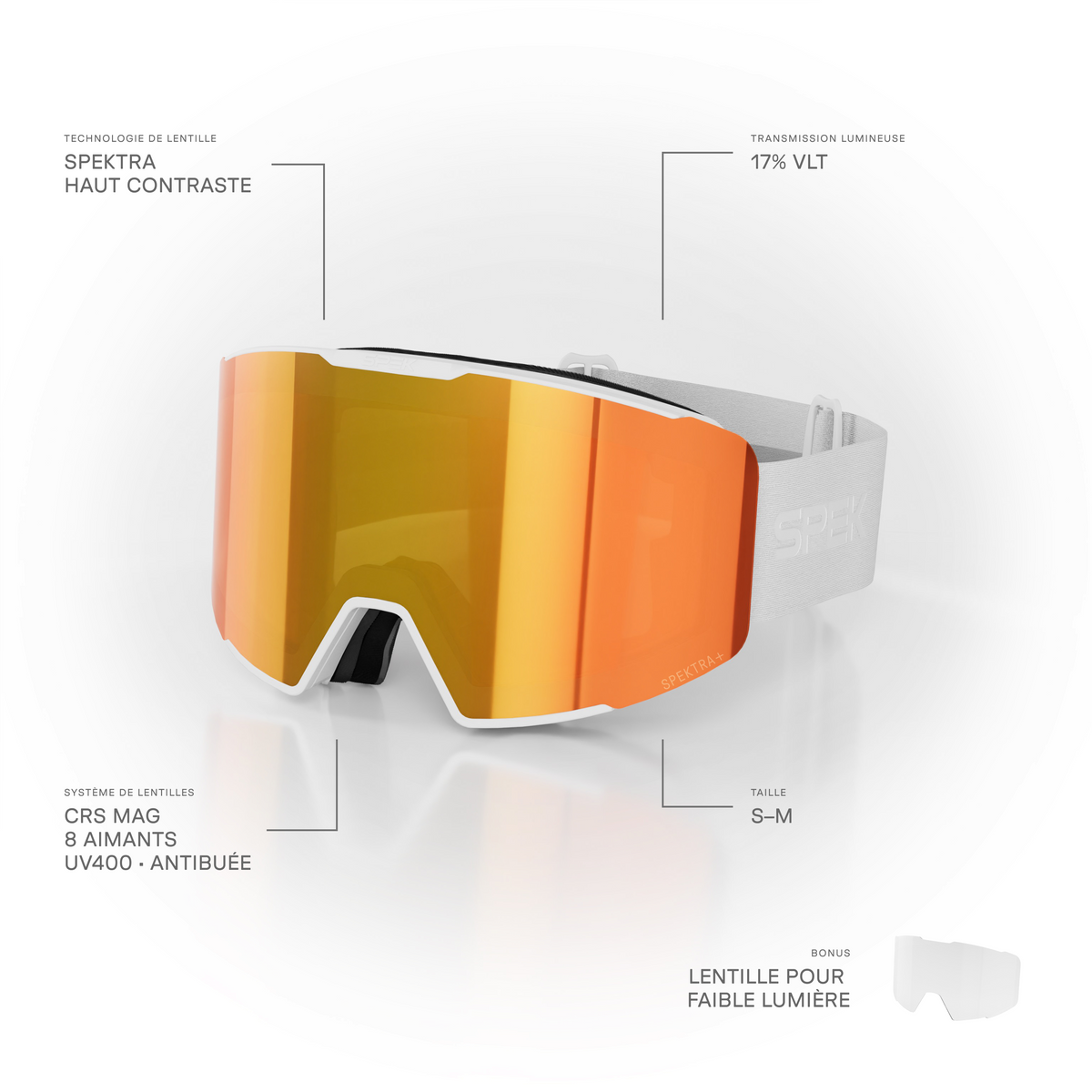 NOVA WHITE MAGMA — English feature infographic