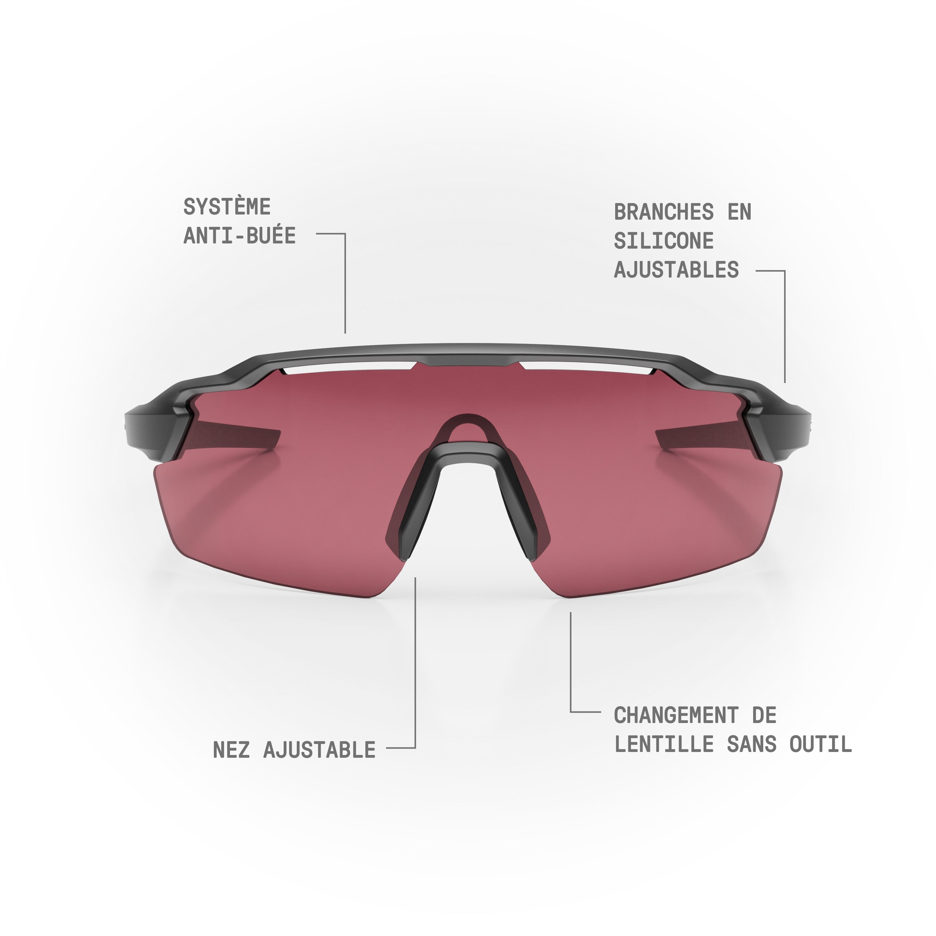 Lunettes de soleil STRYVE II — Noir Mat