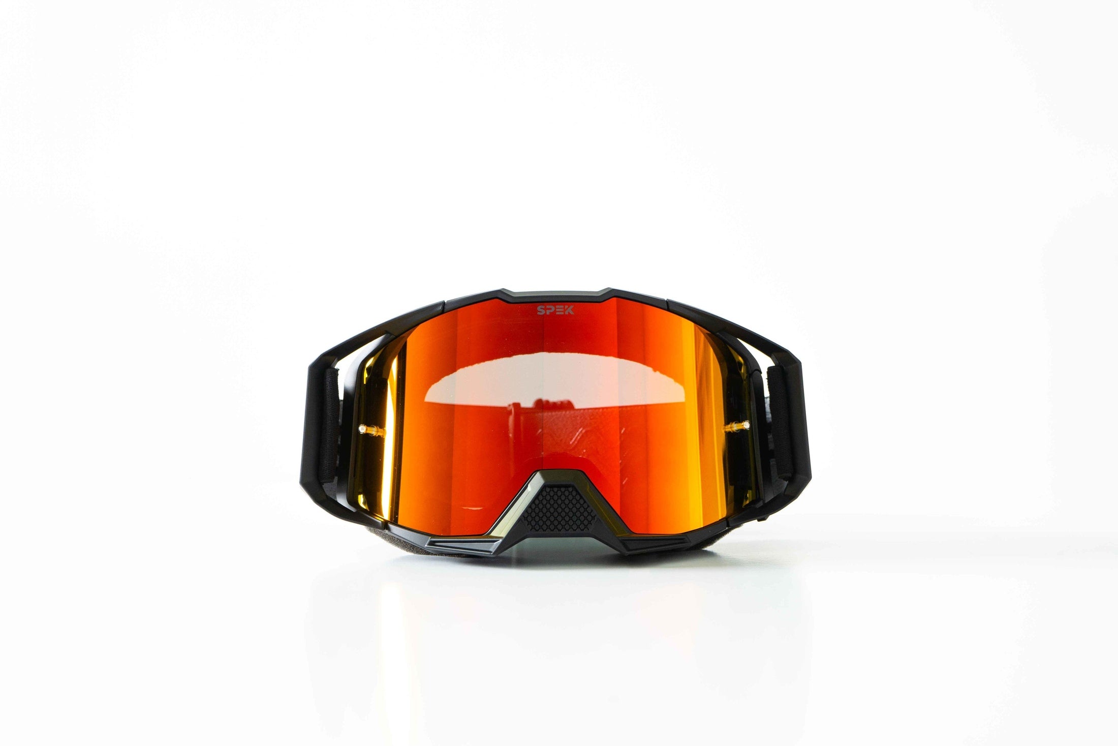 Lunette de motocross noir avec lentille orange