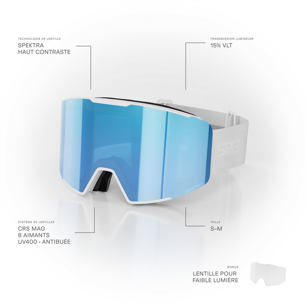 
NOVA WHITE GLACIER — English feature infographic