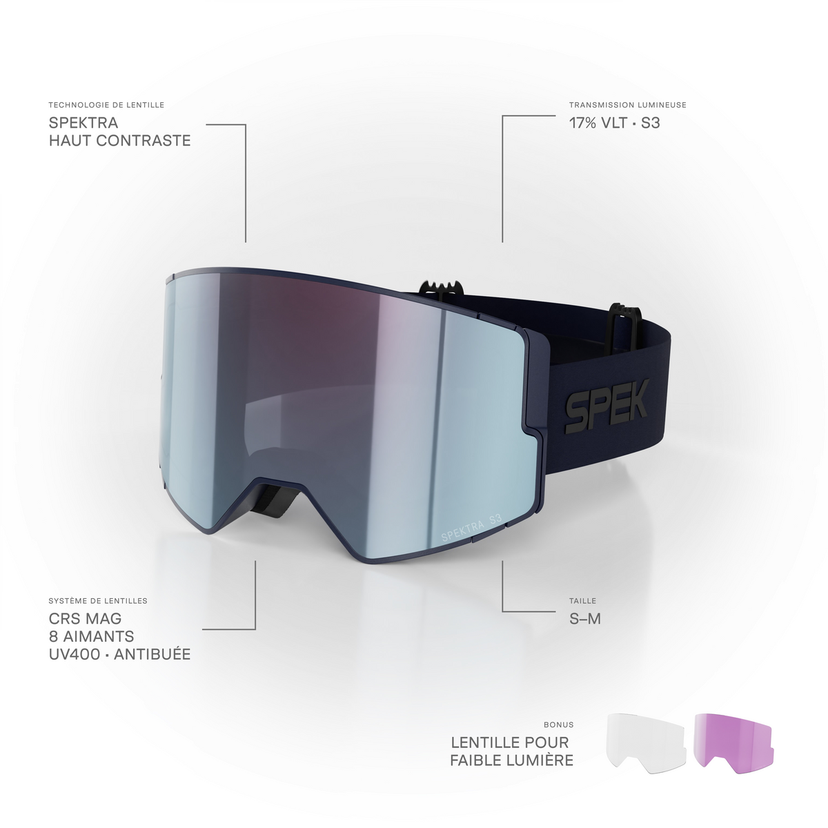 
EDGE navy frame / CHROME — English feature infographic